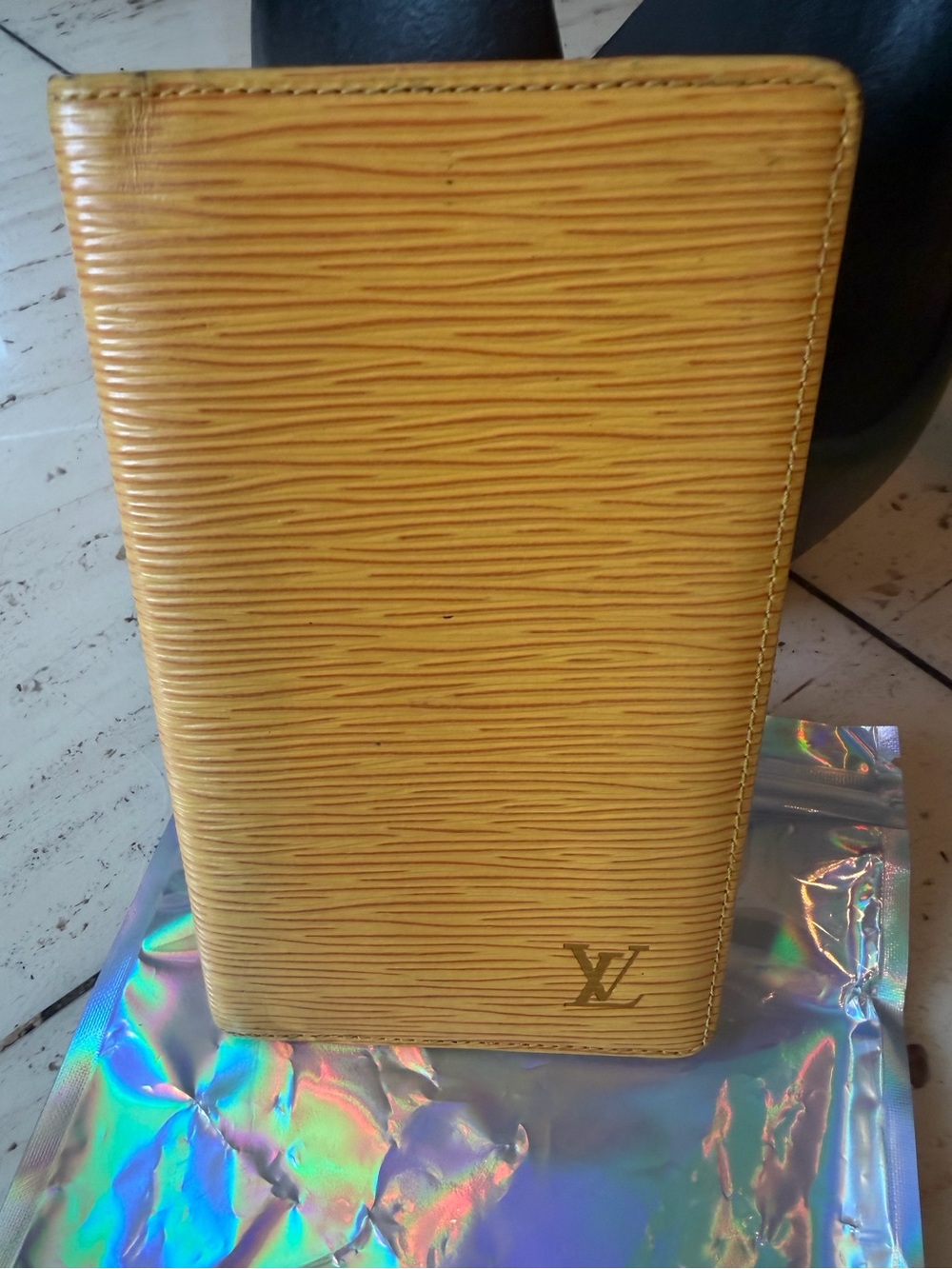 Louis Vuitton Yellow Epi Leather Travel Wallet
